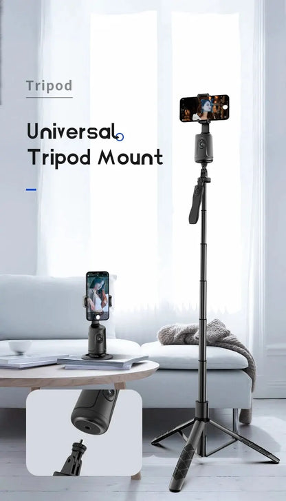 Auto Face Tracking Phone Holder Tripod Stand Smart Selfie Stick 360 Rotation Fast Face & Object Tracking Cameraman Robot Mount