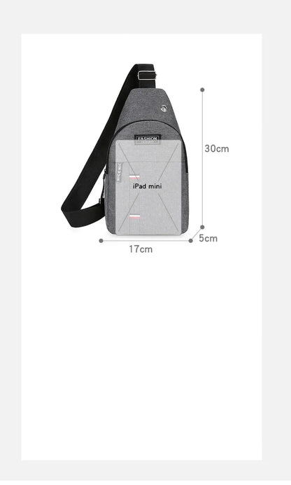 Chest Bag Men's One Shoulder Crossbody Bag Large Capacity Outdoor Sports And Leisure Fashion Small Shoulder Bag Large Capacit