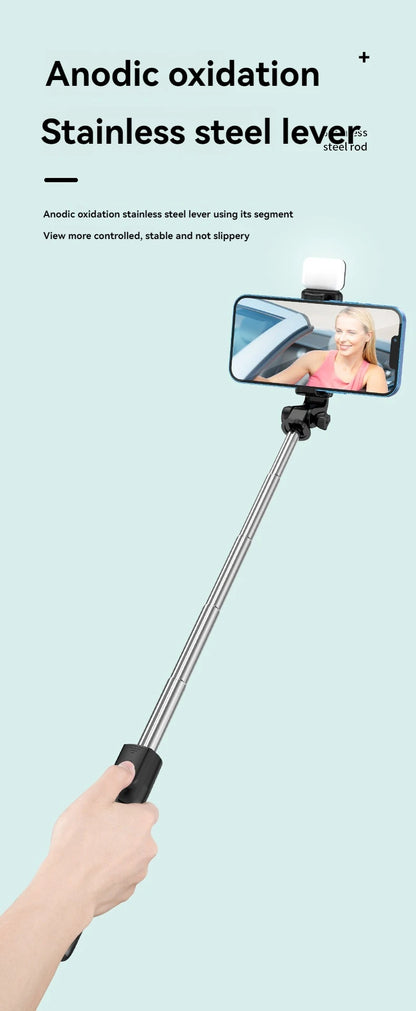 Bluetooth Wireless 67CM Selfie Stick Mini Tripod Extendable Monopod Remote Shutter for Android IOS 2024 Latest Hot Phone Holder