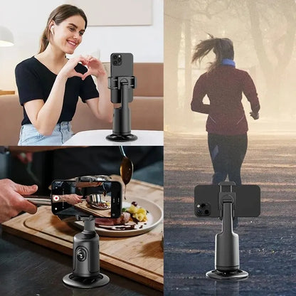 Auto Face Tracking Phone Holder Tripod Stand Smart Selfie Stick 360 Rotation Fast Face & Object Tracking Cameraman Robot Mount