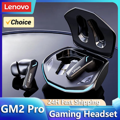 Choice Lenovo GM2 Pro Wireless Bluetooth 5.3 Earphones Gaming Low Latency Dual Mode Music Earbuds Sports In-Ear Headset With Mic