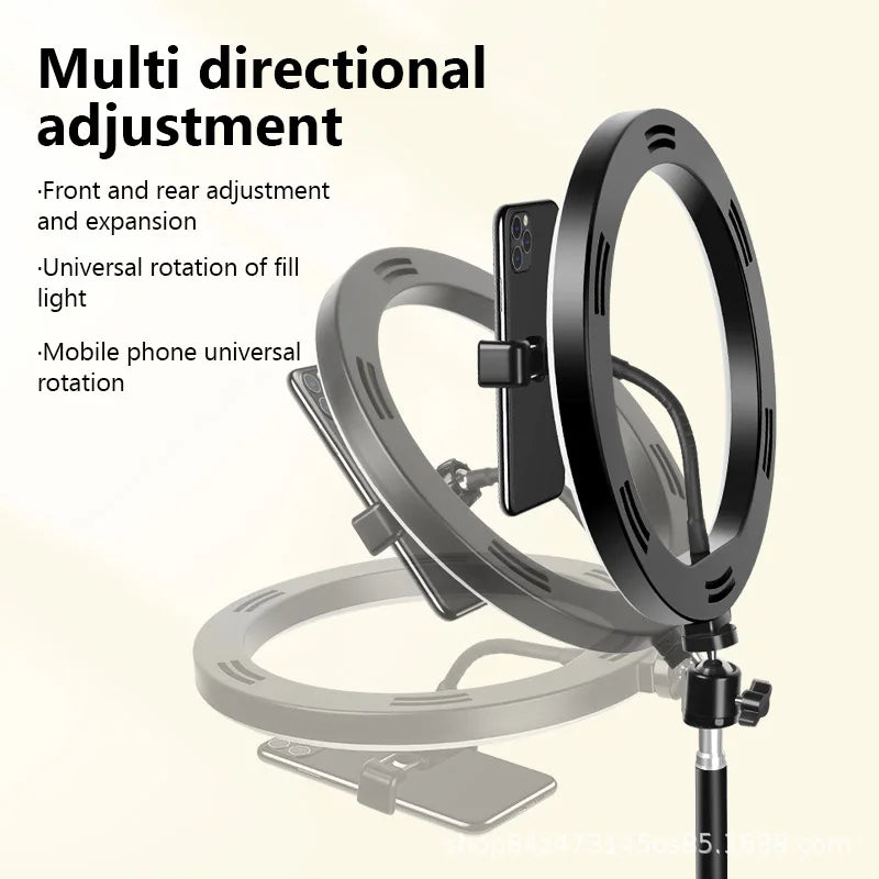 Universal Mobile Phone Holder For Live Streaming 26CM Photography Light Phone Tripod Stand Photo Video LED Ring Light Lamp