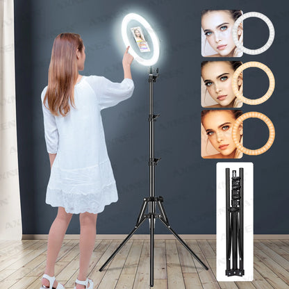 26cm Photo Ringlight Led Selfie Ring Light Phone Remote Control Lamp Photography Lighting with Tripod Stand Holder Youtube Video