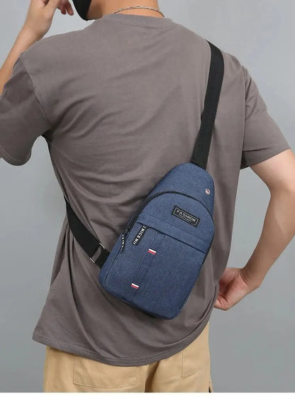 Chest Bag Men's One Shoulder Crossbody Bag Large Capacity Outdoor Sports And Leisure Fashion Small Shoulder Bag Large Capacit